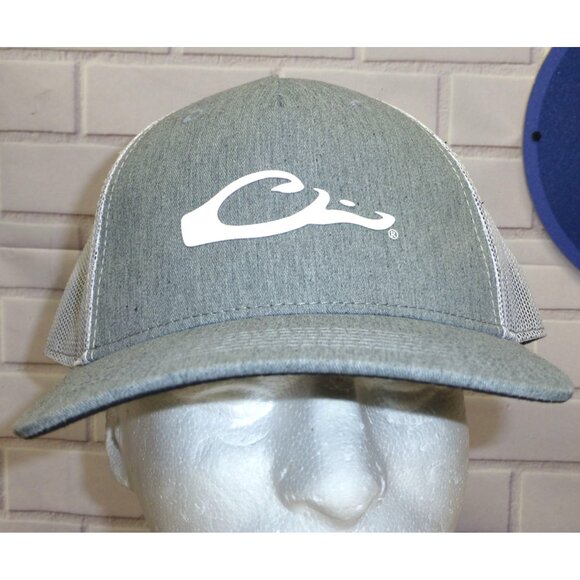 Drake Other - Drake Waterfowl Gray & White Trucker Hat With Mesh Back Adjustable Snapback